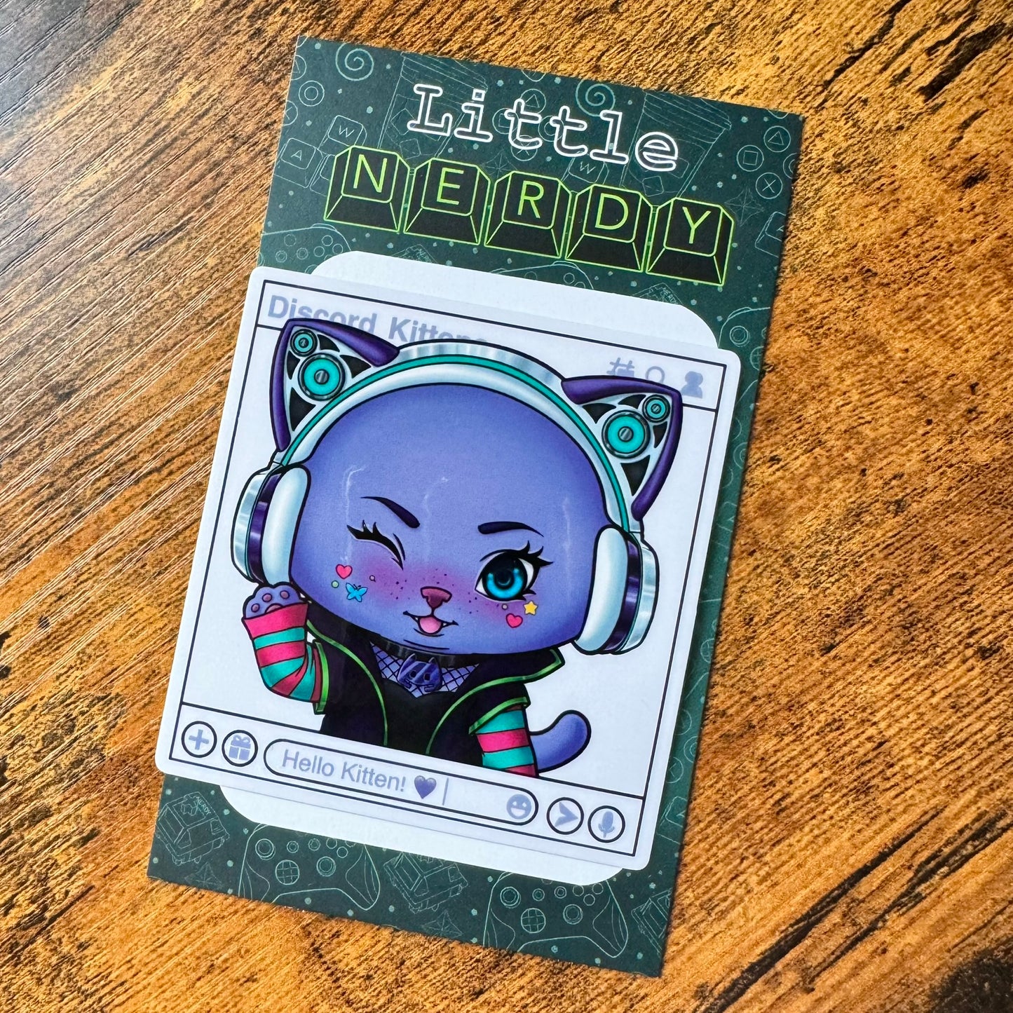 Discord Kitten Clear Vinyl Sticker
