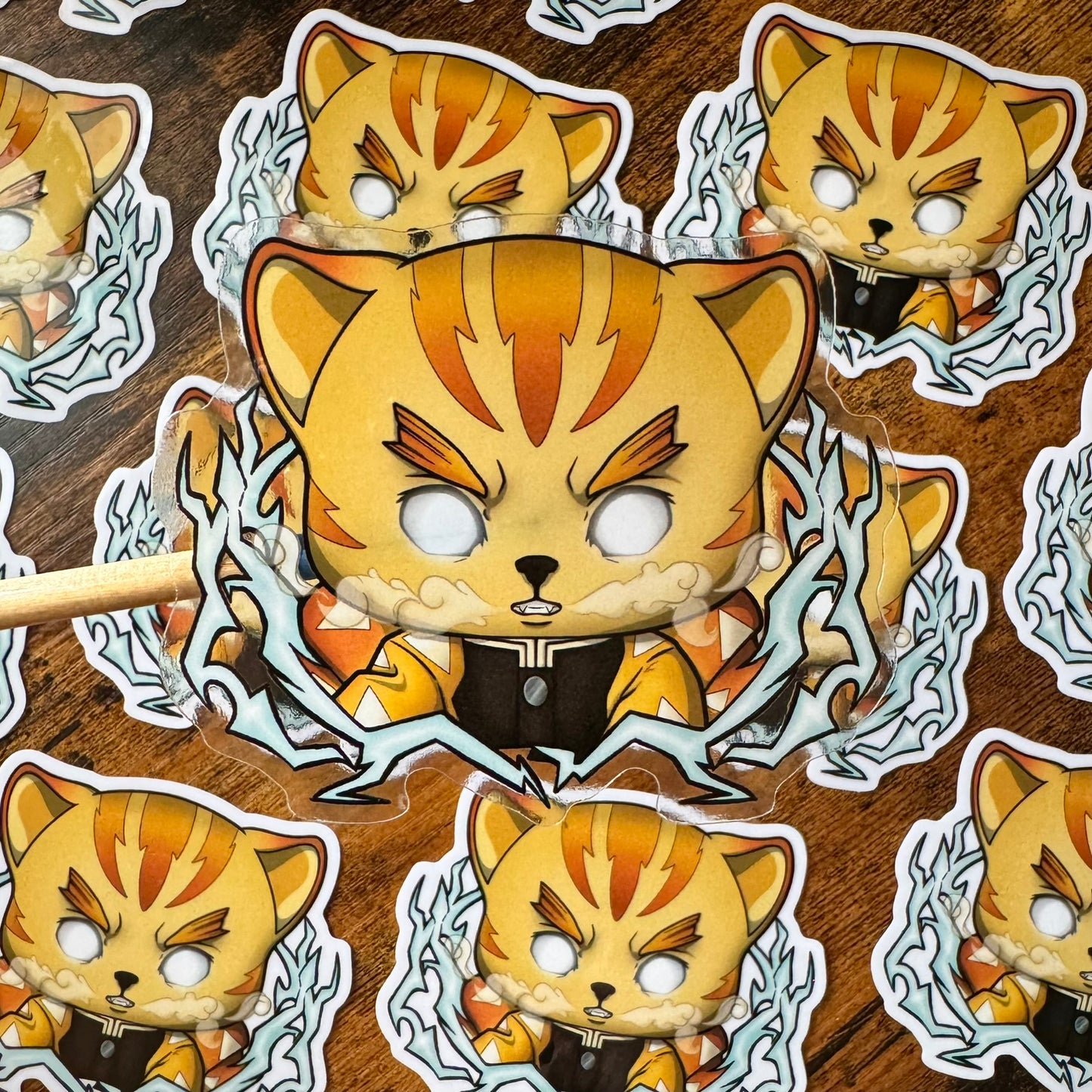 Zenitsu Clear Vinyl Sticker