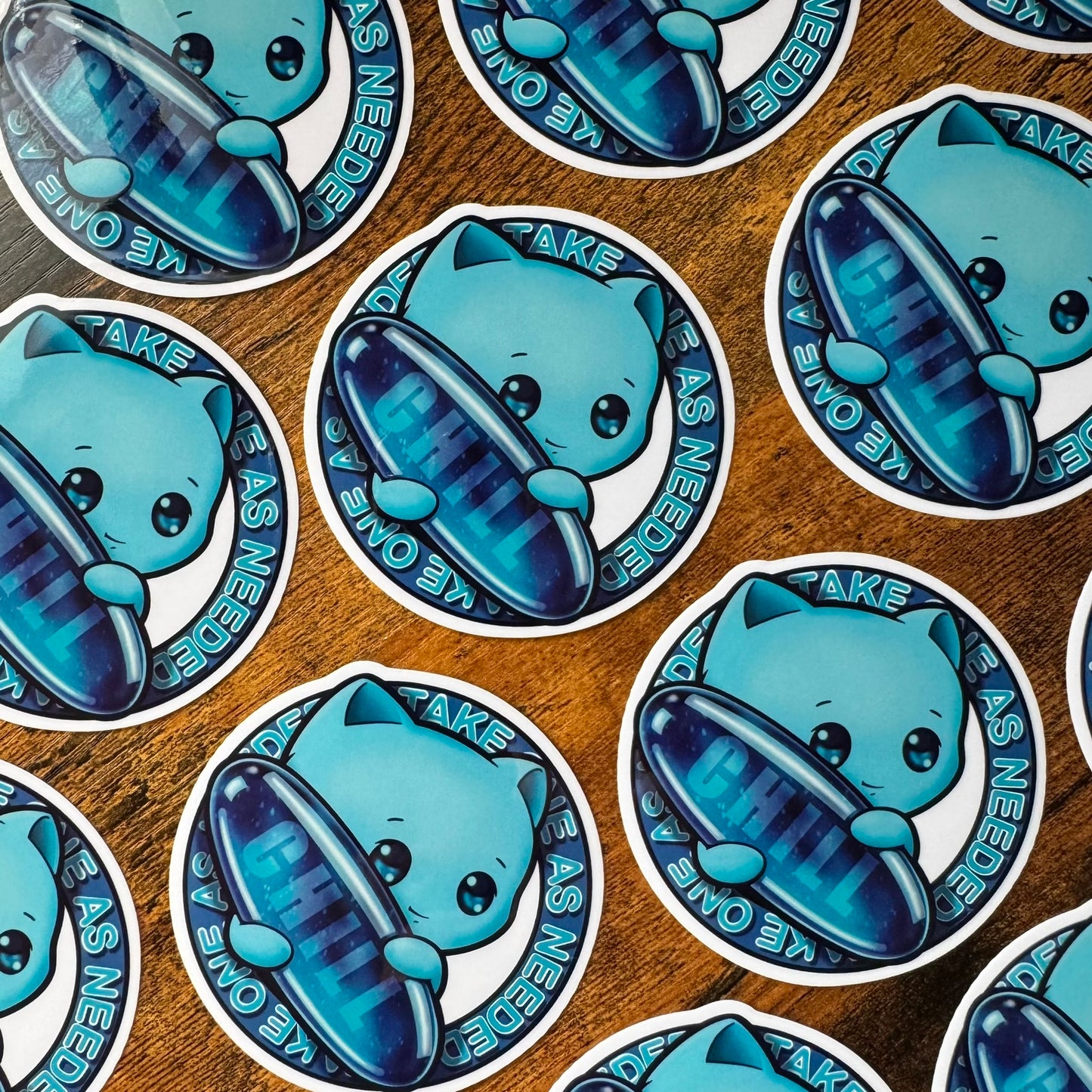 Chill Pill Clear Vinyl Sticker