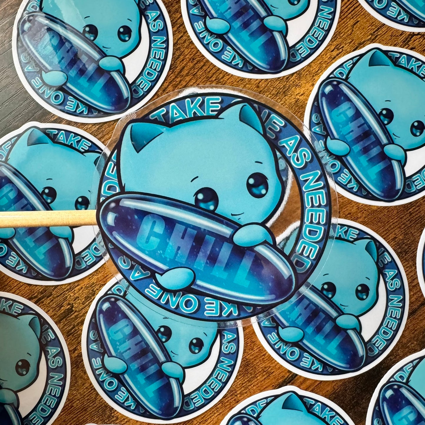 Chill Pill Clear Vinyl Sticker