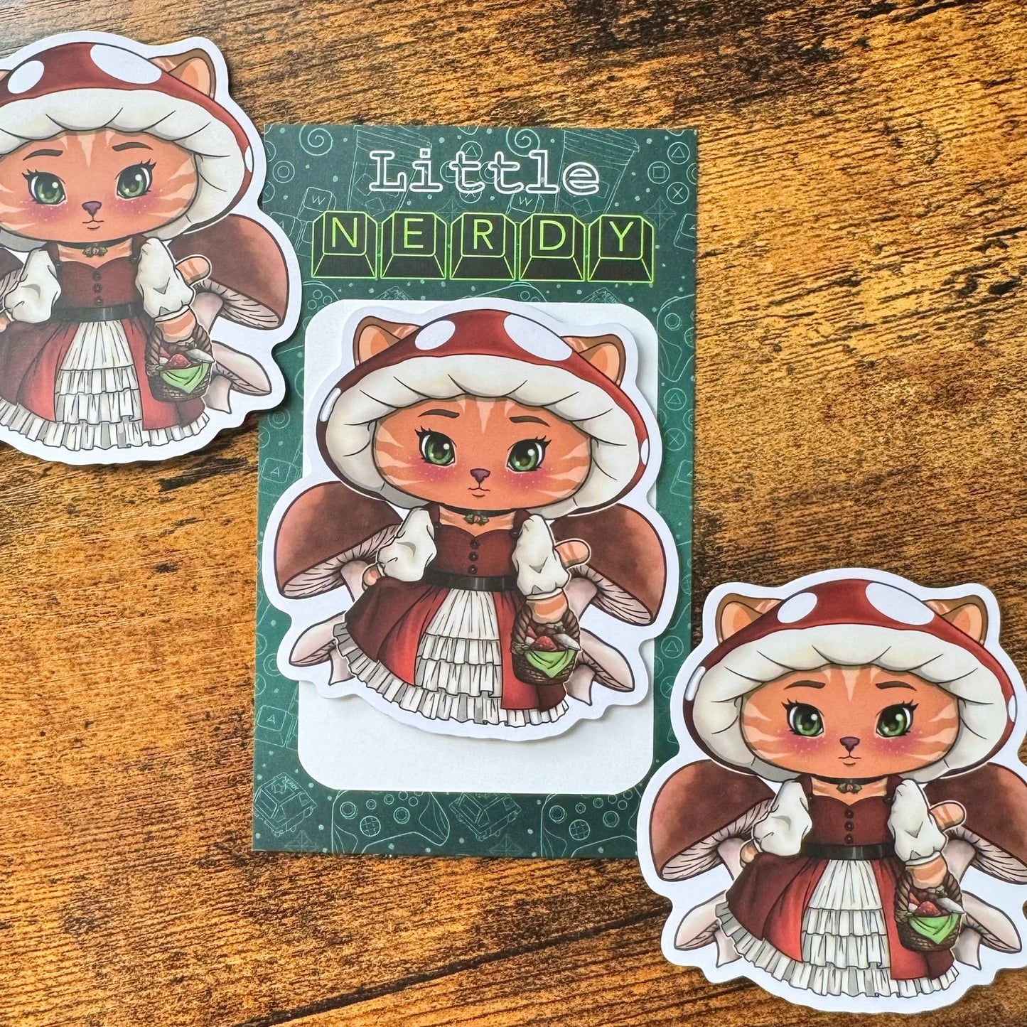 Miss Button Matte Vinyl Sticker