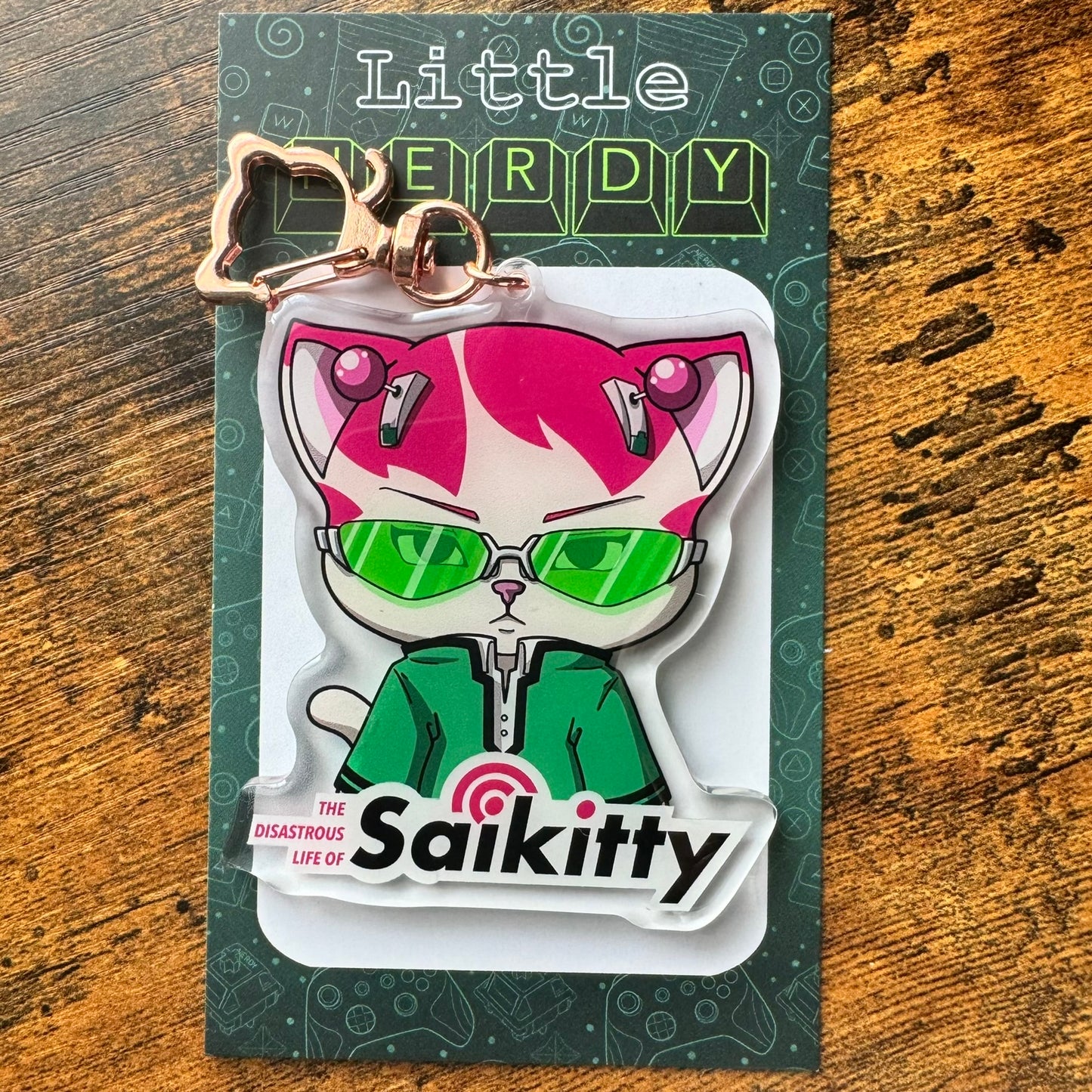 Saikitty Clear Acrylic Keychain