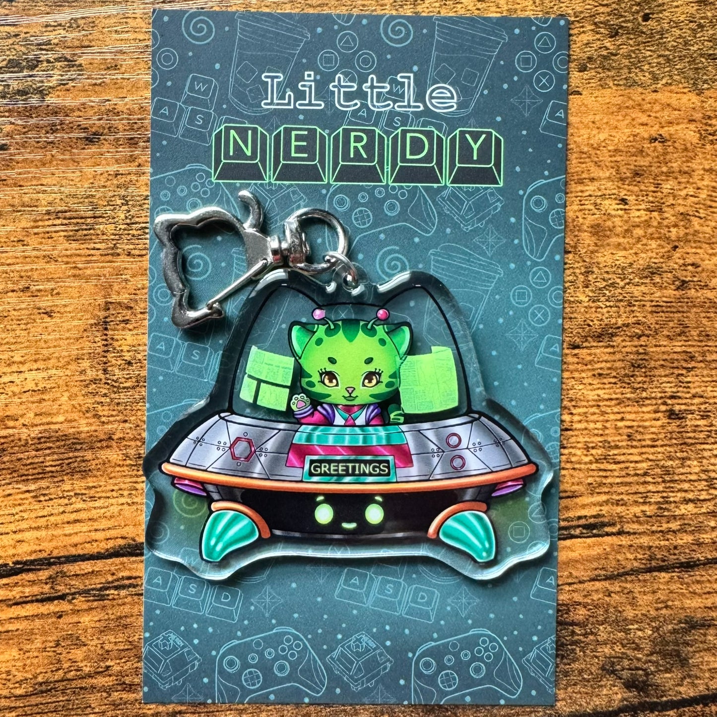Aileen the Kitty Alien | Clear Acrylic Keychain