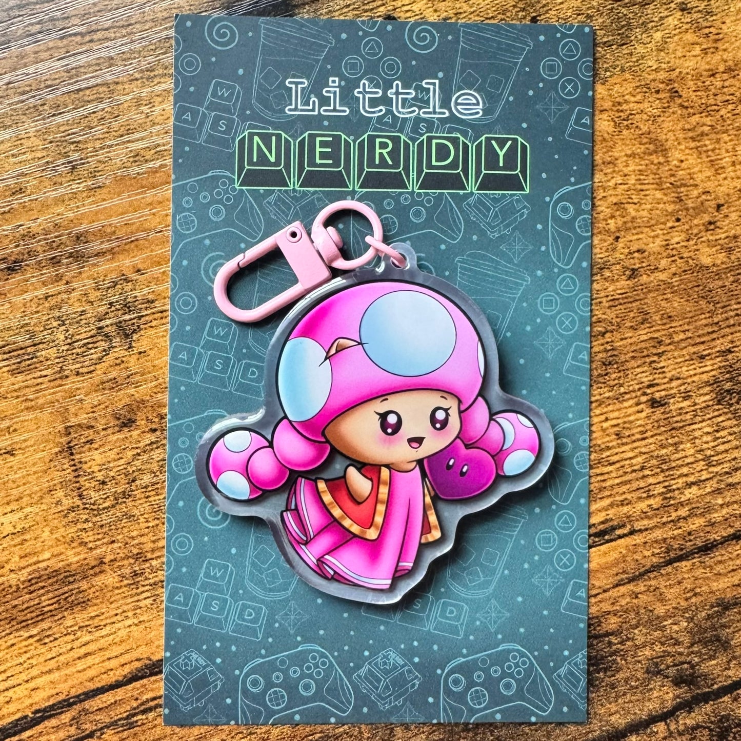 Mario Toadstool Inspired Spookitty Keychains