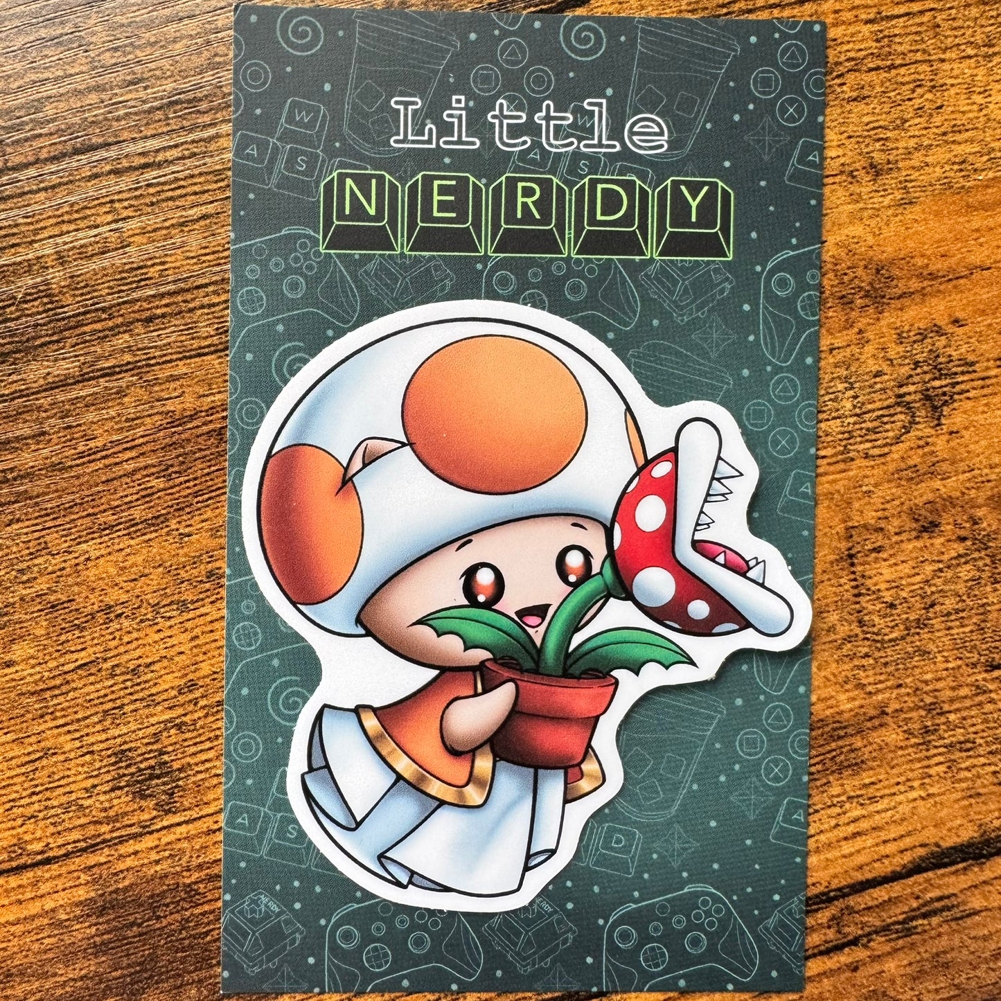 Mario Toadstool Inspired Spookitty Vinyl Stickers