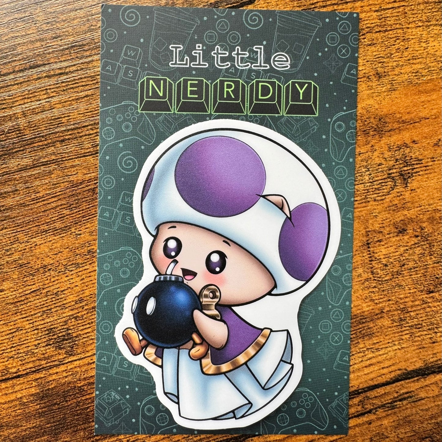 Mario Toadstool Inspired Spookitty Vinyl Stickers