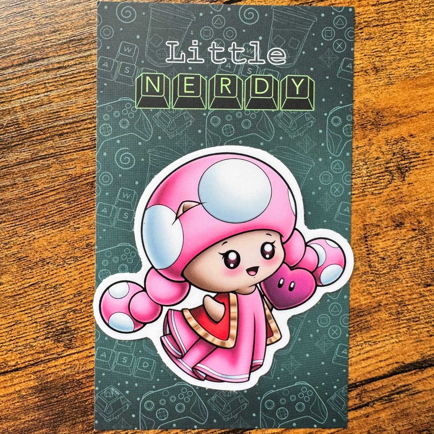 Mario Toadstool Inspired Spookitty Vinyl Stickers