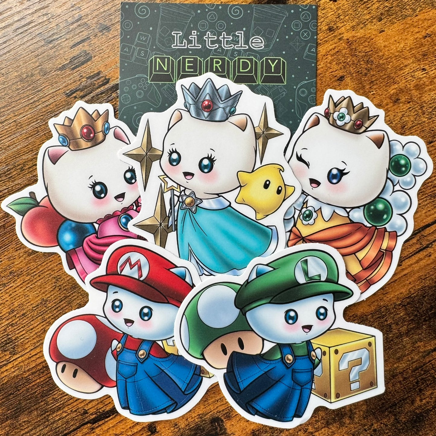 Mario Character Inspired Spookitty Vinyl Stickers