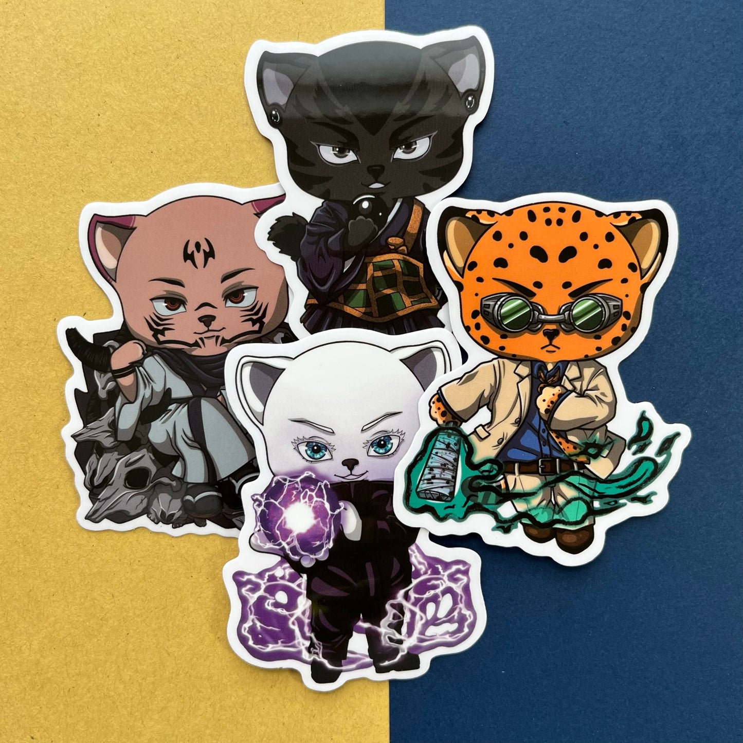 JJK Cats Clear Sticker Pack (Oopsie!)