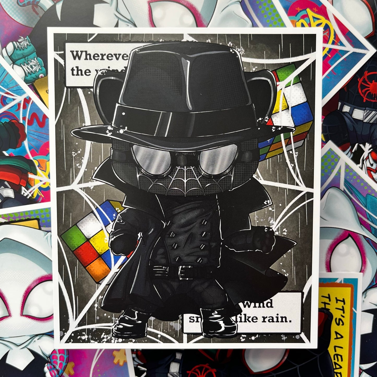 Spider-Cat Noir Mini Art Print