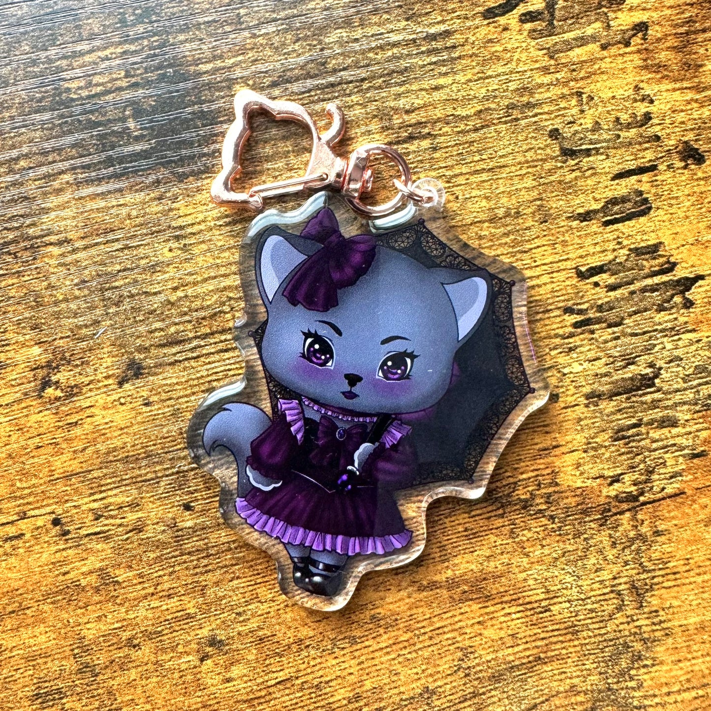 Plum | Clear Acrylic Keychain