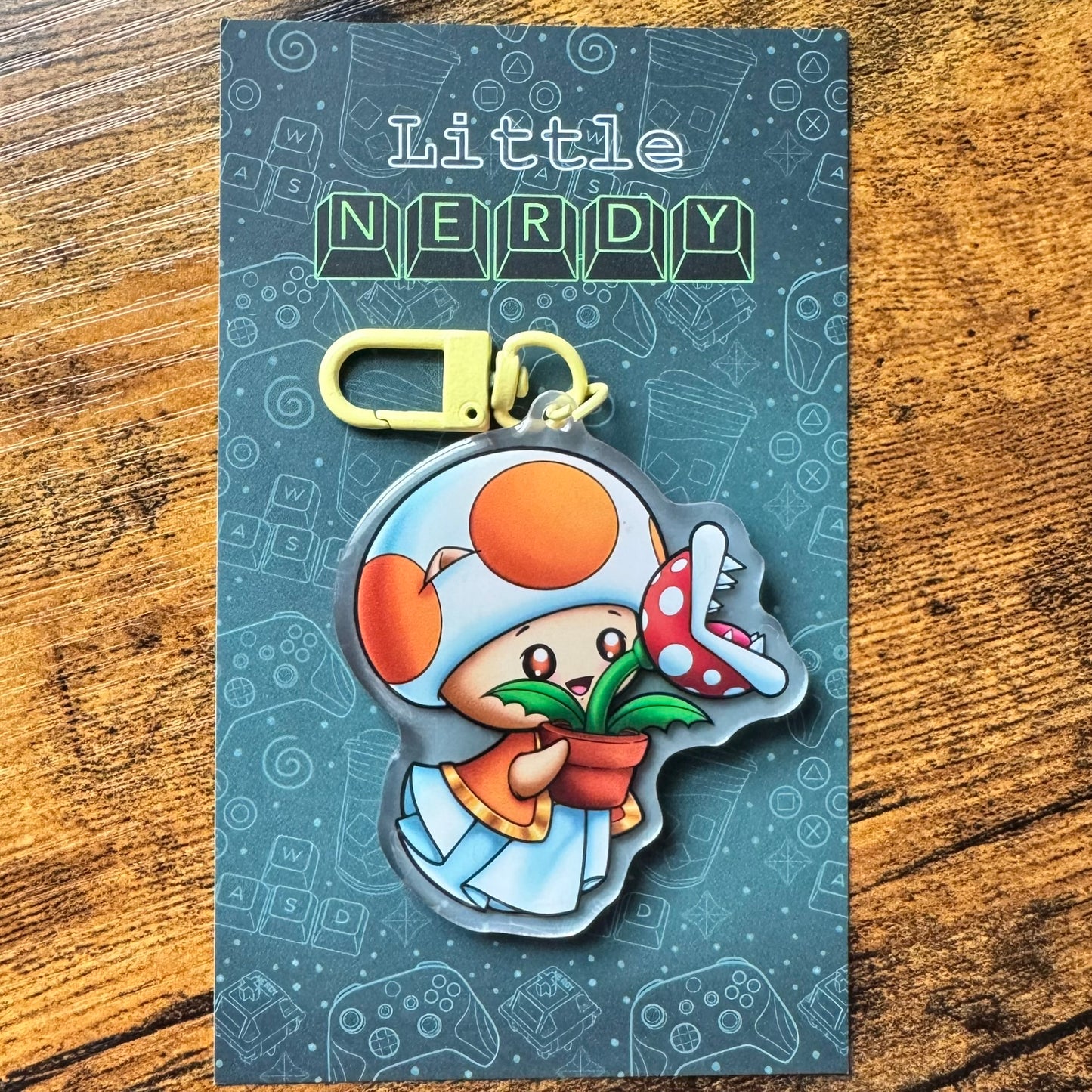 Mario Toadstool Inspired Spookitty Keychains