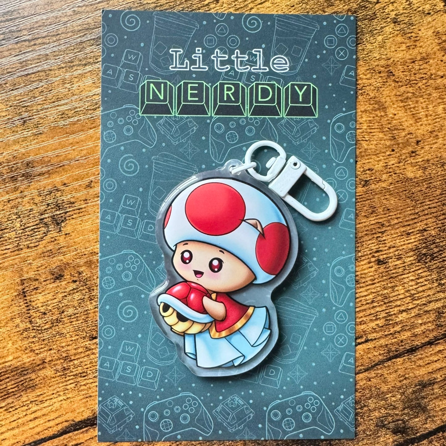 Mario Toadstool Inspired Spookitty Keychains