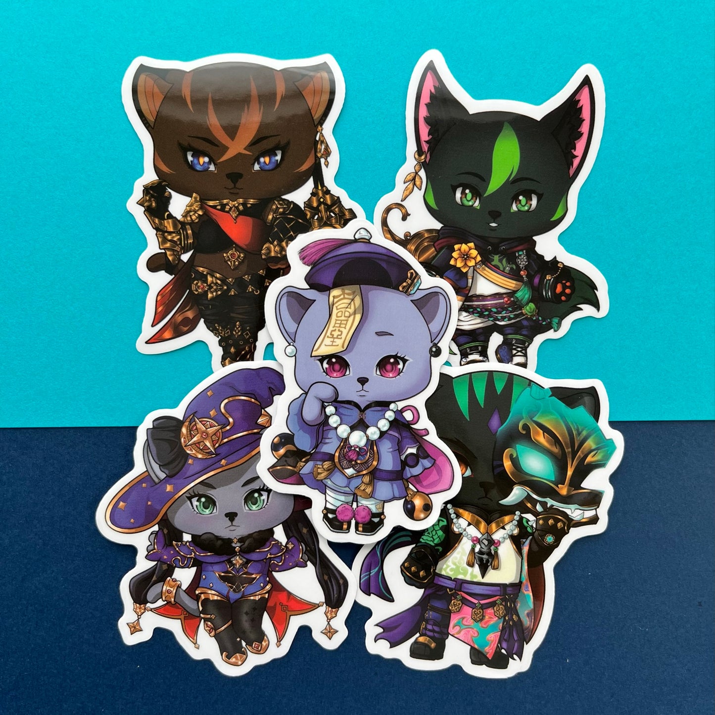 Genshin Cats Clear Sticker Pack (Oopsie!)