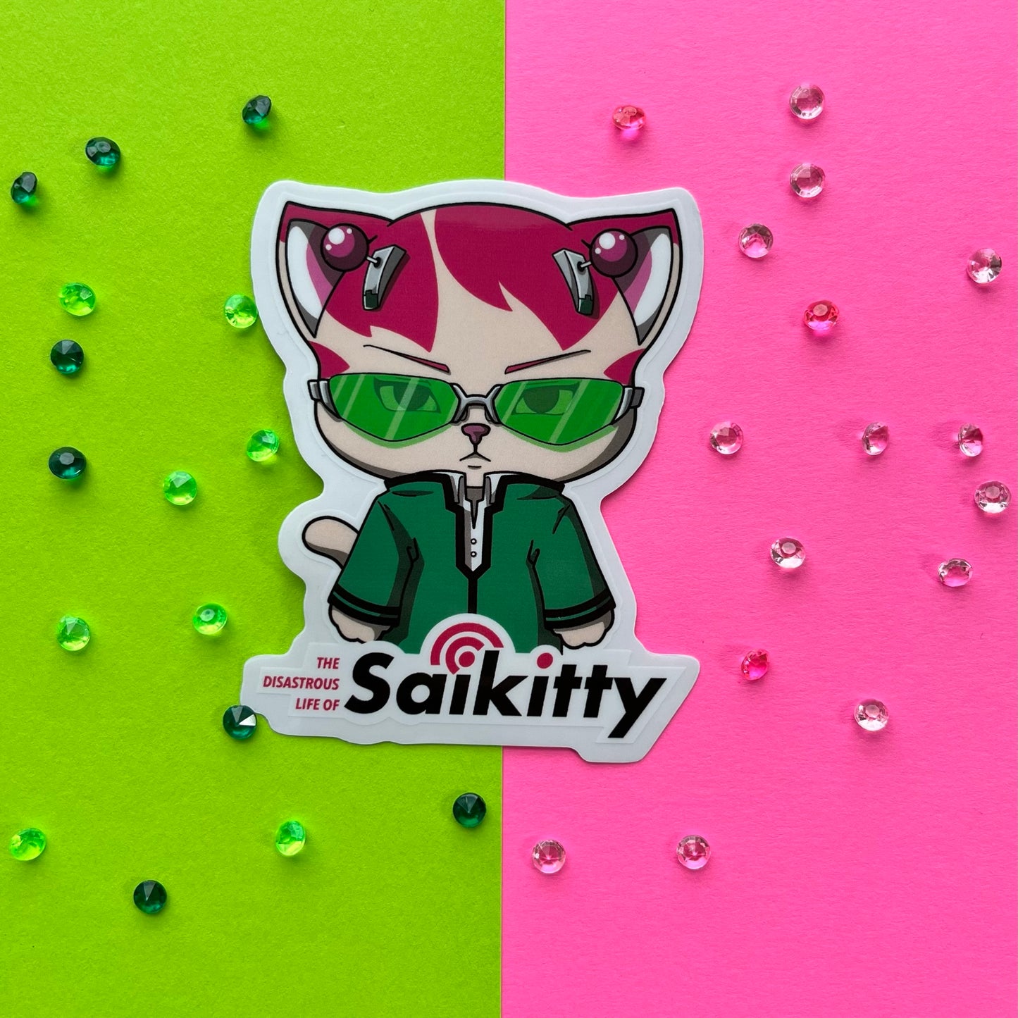 Saikitty Clear Vinyl Sticker